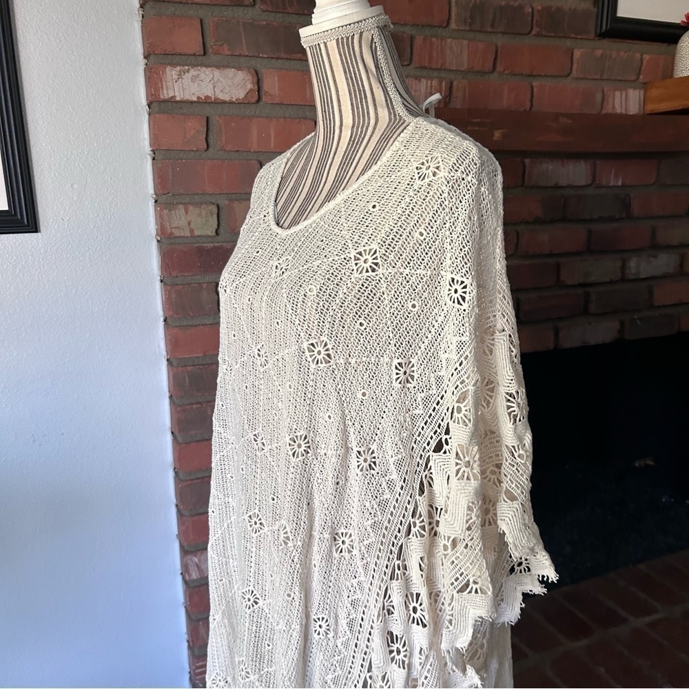 Eberjey Havanera Pandora Lace Cover Up in Natural Ivory Sz S/M - Picture 6 of 10
